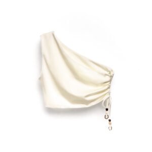 DUSKITTEN MORPHOGENESIS · One Shoulder Top — product flat lay